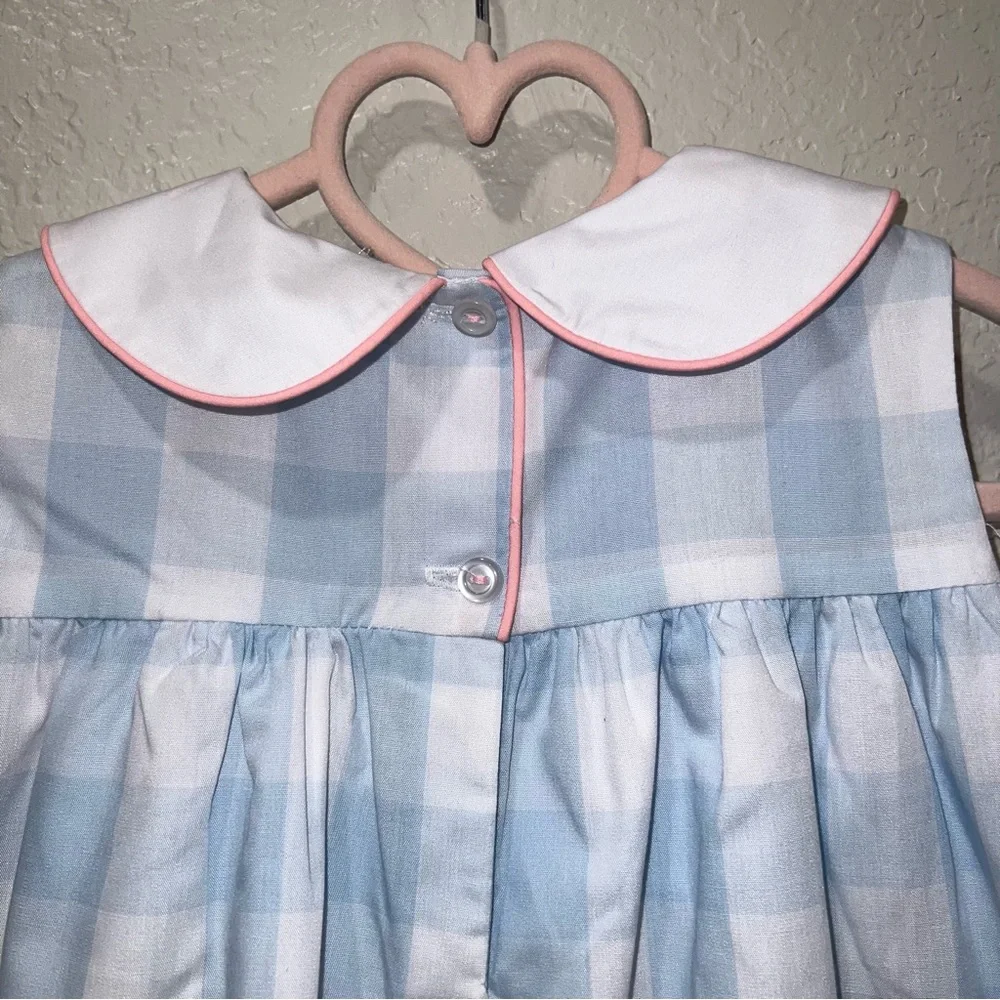 The Beaufort Bonnet Company 2T Chattanooga Check Sleveless Collared Dress - NWT - Picture 4 of 6